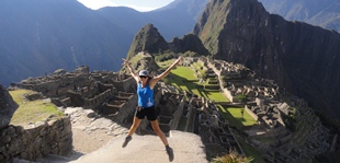 Paola walks Machu Picchu